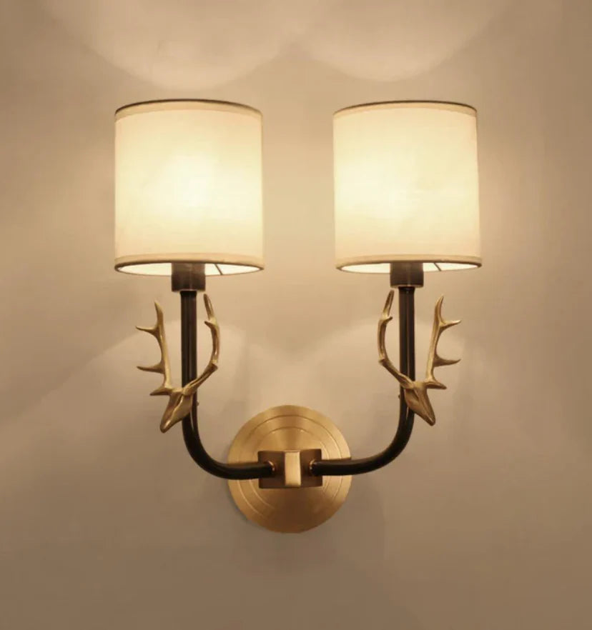 Brass Deer Head Wall Light - NexioPick