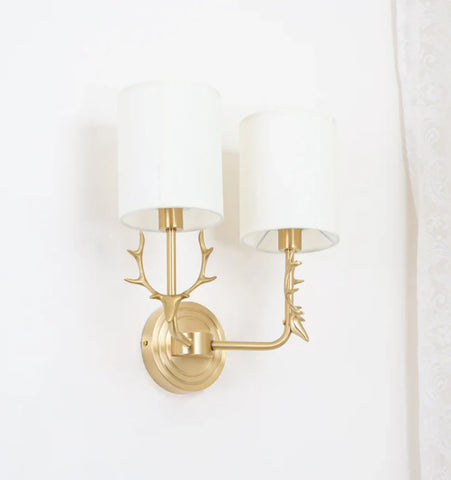 Brass Deer Head Wall Light - NexioPick