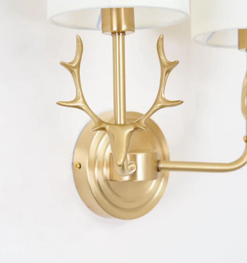 Brass Deer Head Wall Light - NexioPick