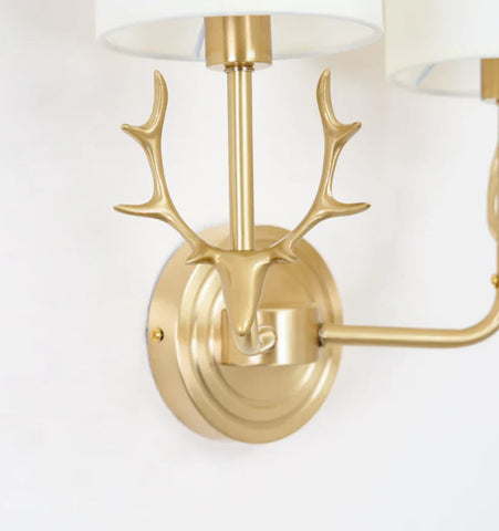 Brass Deer Head Wall Light - NexioPick