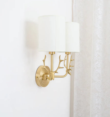 Brass Deer Head Wall Light - NexioPick