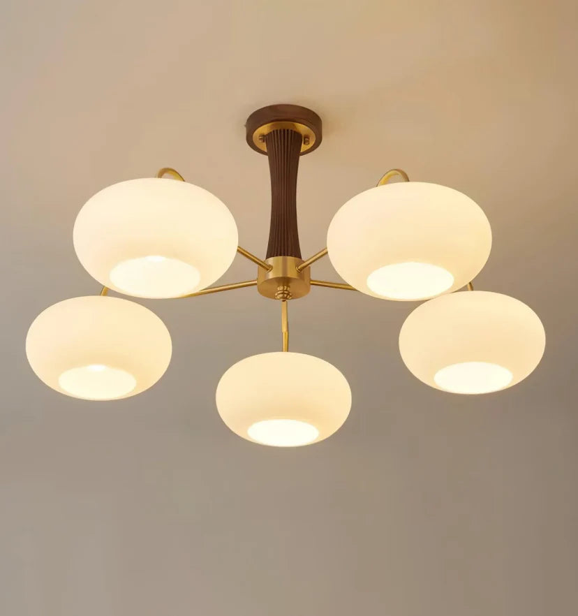 Brass Wooden Persimmon Chandelier - NexioPick