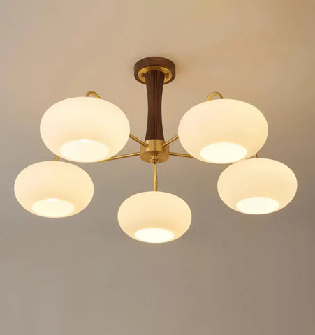 Brass Wooden Persimmon Chandelier - NexioPick