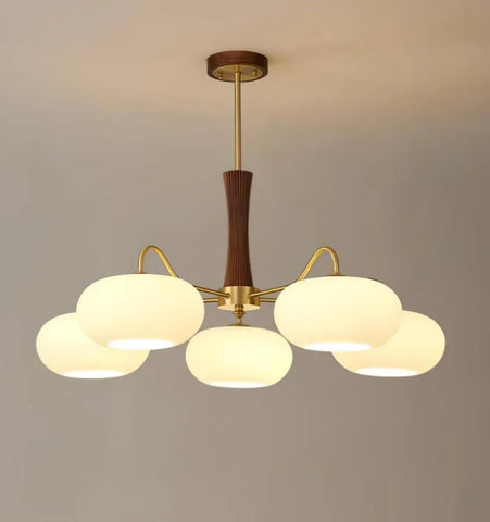 Brass Wooden Persimmon Chandelier - NexioPick