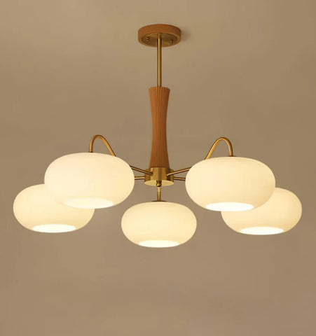 Brass Wooden Persimmon Chandelier - NexioPick