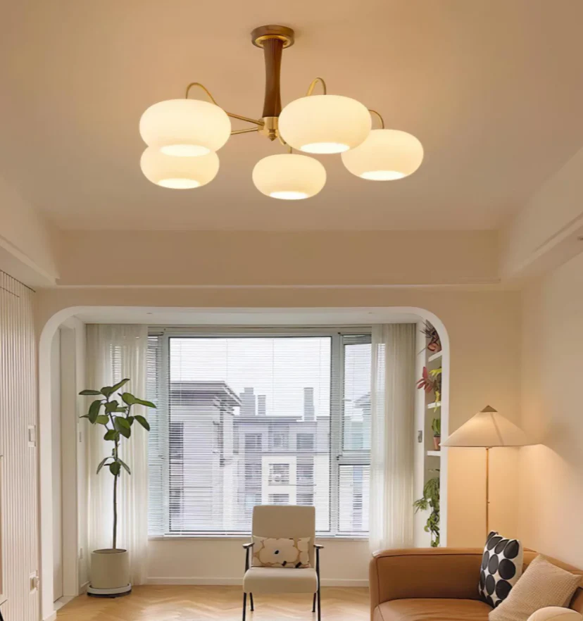 Brass Wooden Persimmon Chandelier - NexioPick