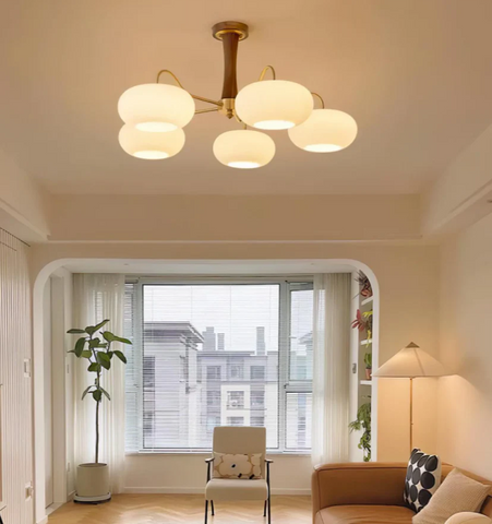 Brass Wooden Persimmon Chandelier - NexioPick