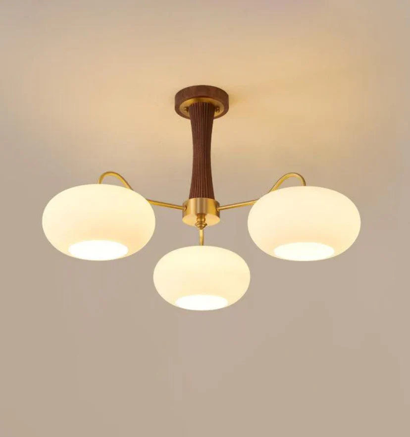 Brass Wooden Persimmon Chandelier - NexioPick