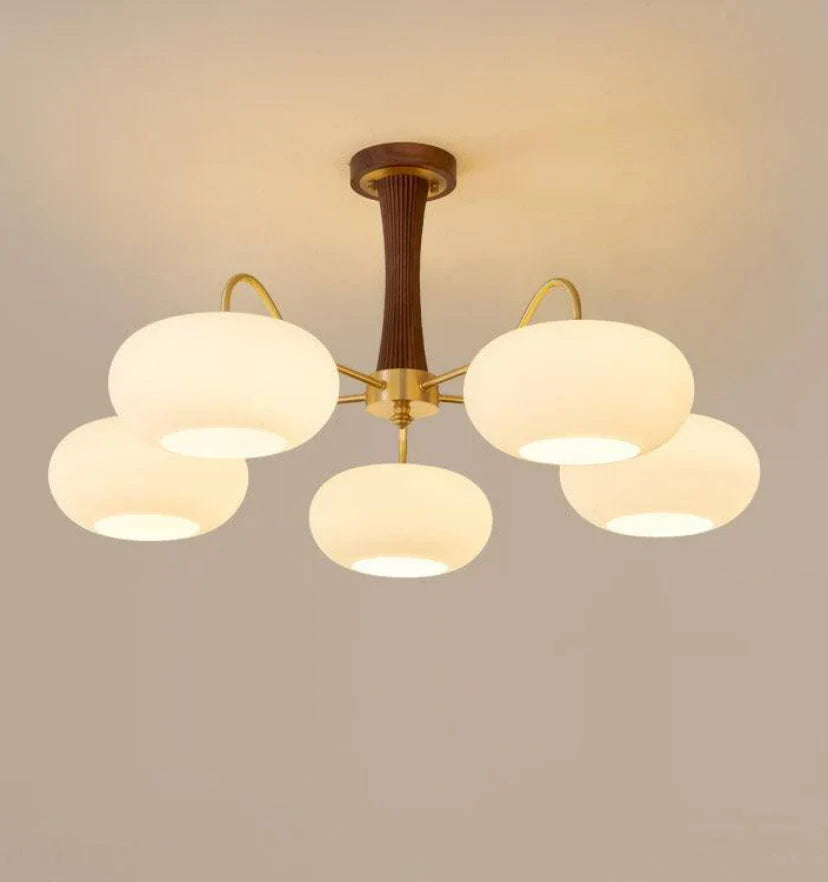 Brass Wooden Persimmon Chandelier - NexioPick