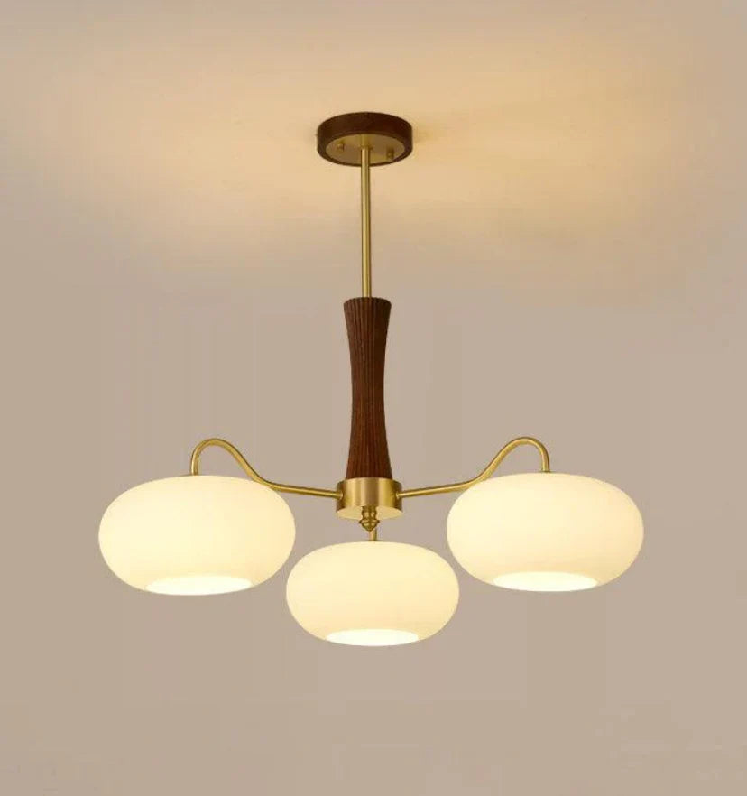 Brass Wooden Persimmon Chandelier - NexioPick