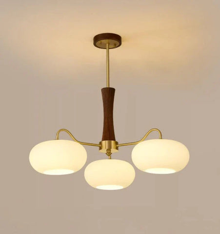 Brass Wooden Persimmon Chandelier - NexioPick