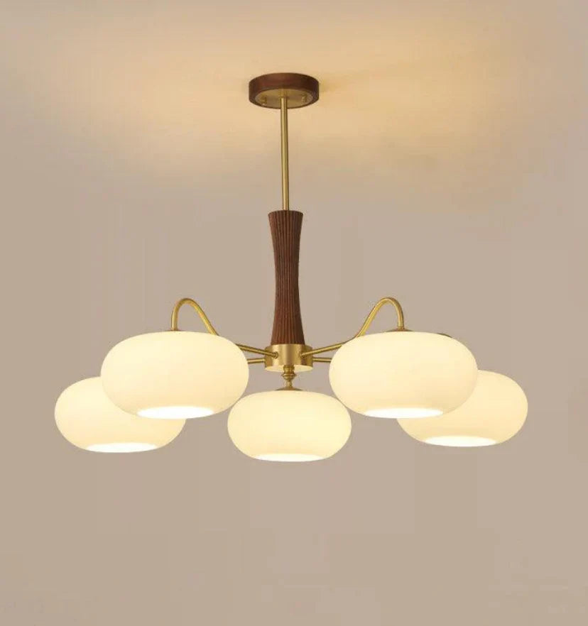 Brass Wooden Persimmon Chandelier - NexioPick