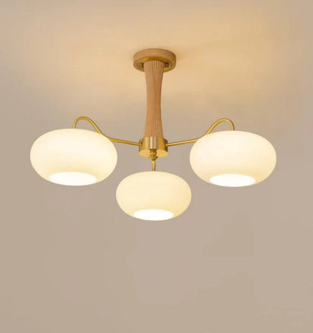 Brass Wooden Persimmon Chandelier - NexioPick