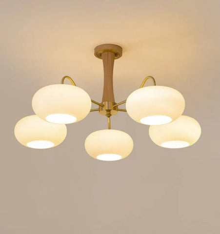 Brass Wooden Persimmon Chandelier - NexioPick