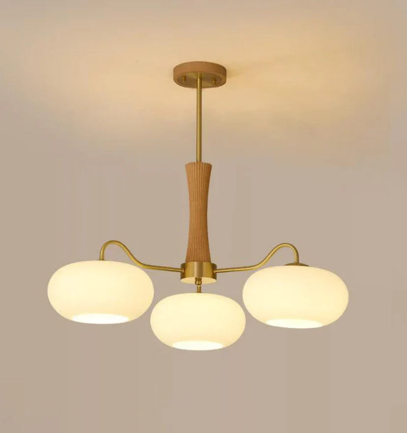 Brass Wooden Persimmon Chandelier - NexioPick