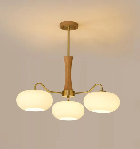 Brass Wooden Persimmon Chandelier - NexioPick