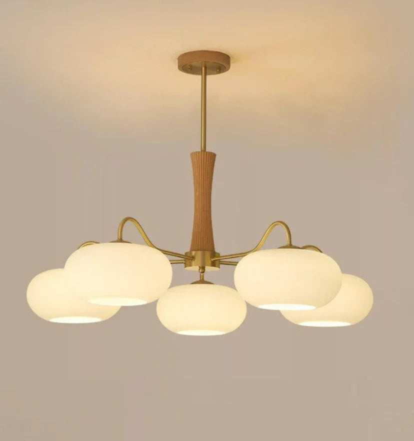 Brass Wooden Persimmon Chandelier - NexioPick