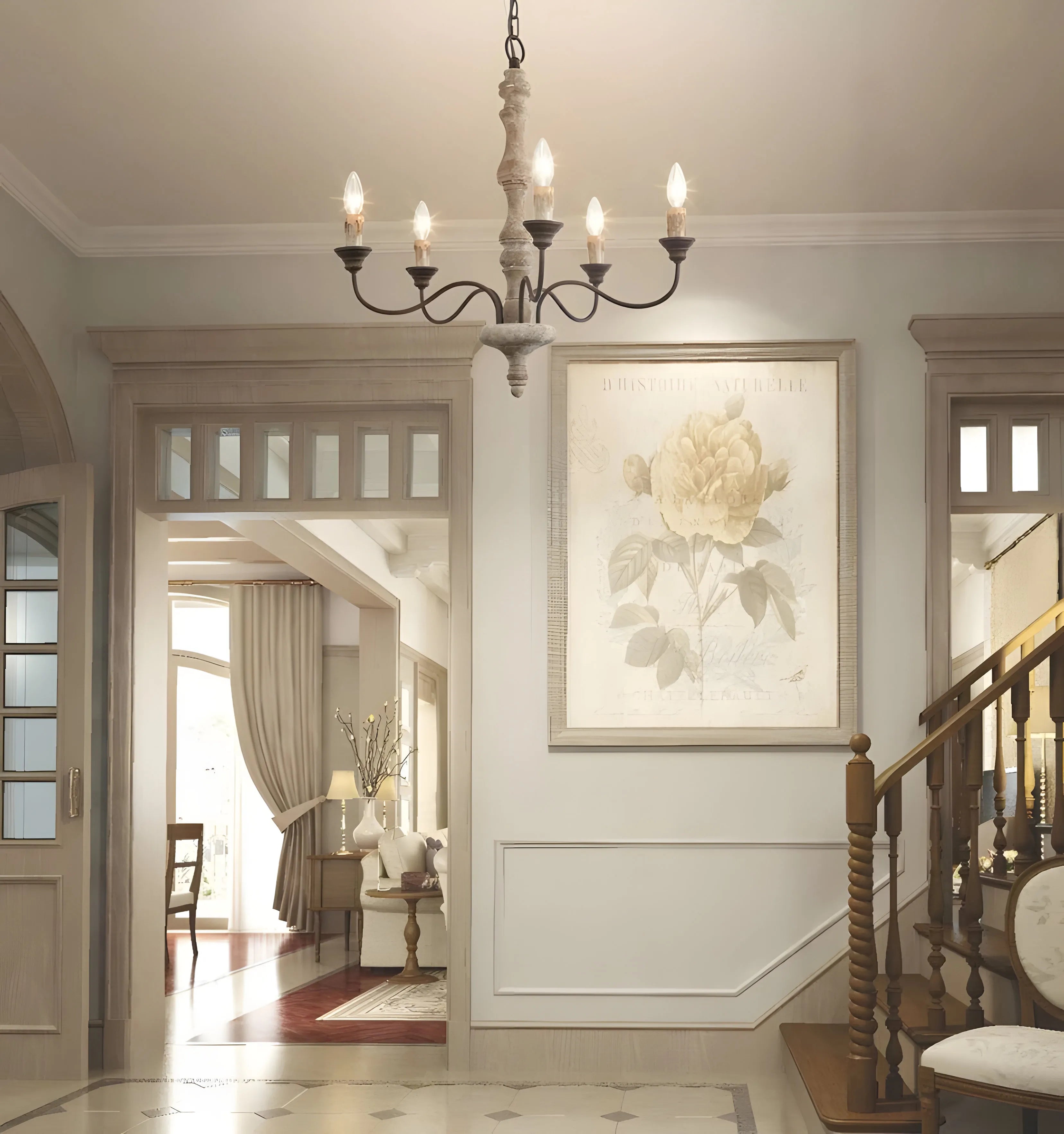 Candlestick Farmhouse Chandelier - NexioPick