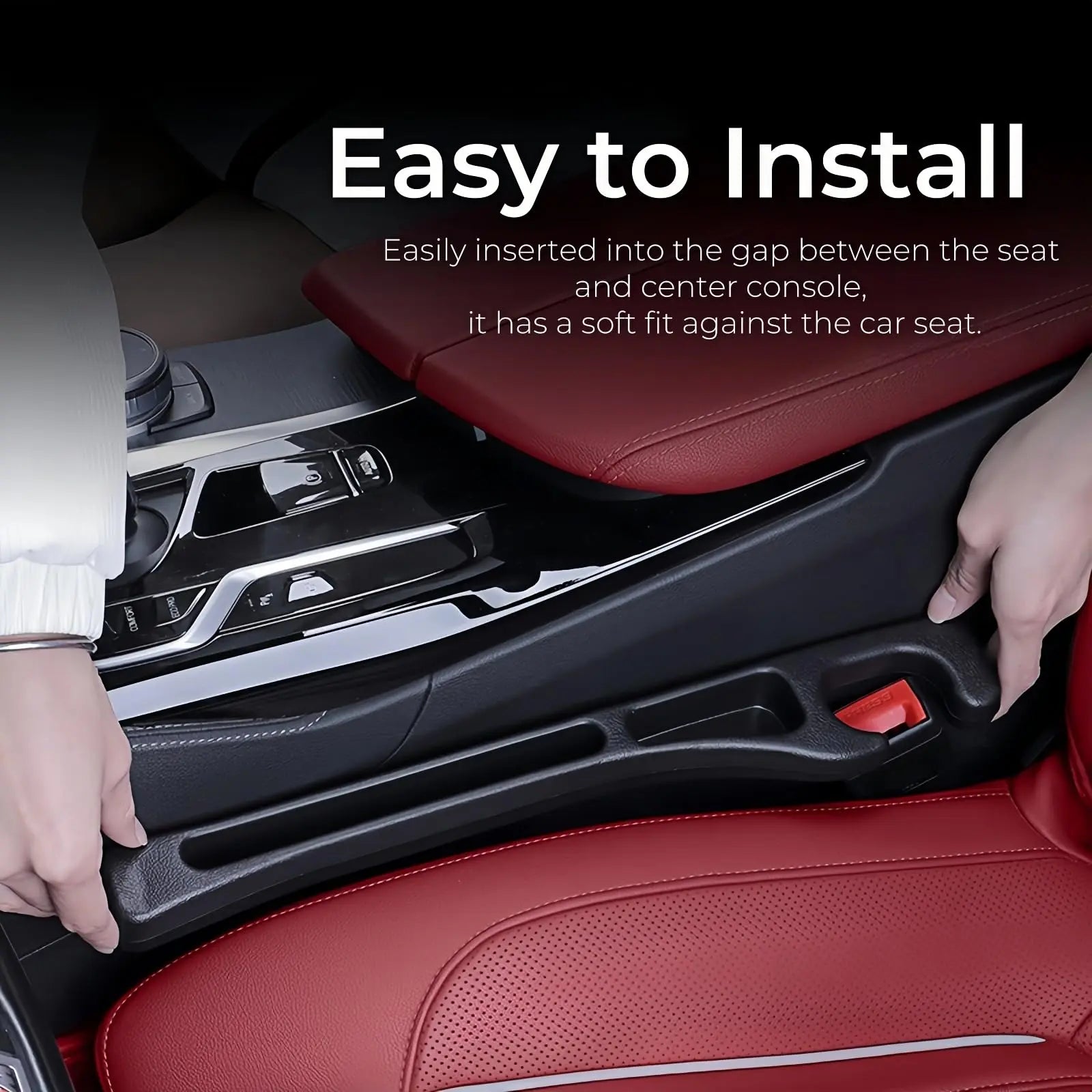 Car Seat Gap Filler 2-Pack – Keep Your Car Neat & Organized with Built-in Phone & Cup Holder