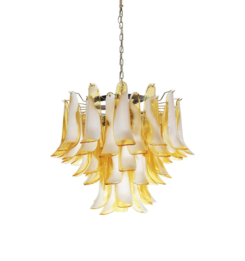 Amber Glass Murano Petals Chandelier - NexioPick