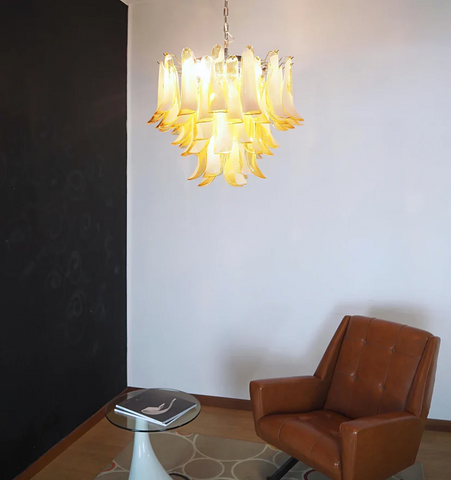Amber Glass Murano Petals Chandelier - NexioPick