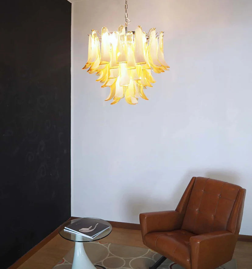 Amber Glass Murano Petals Chandelier - NexioPick