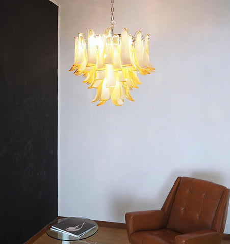 Amber Glass Murano Petals Chandelier - NexioPick
