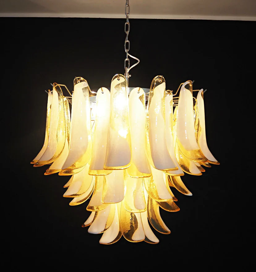 Amber Glass Murano Petals Chandelier - NexioPick
