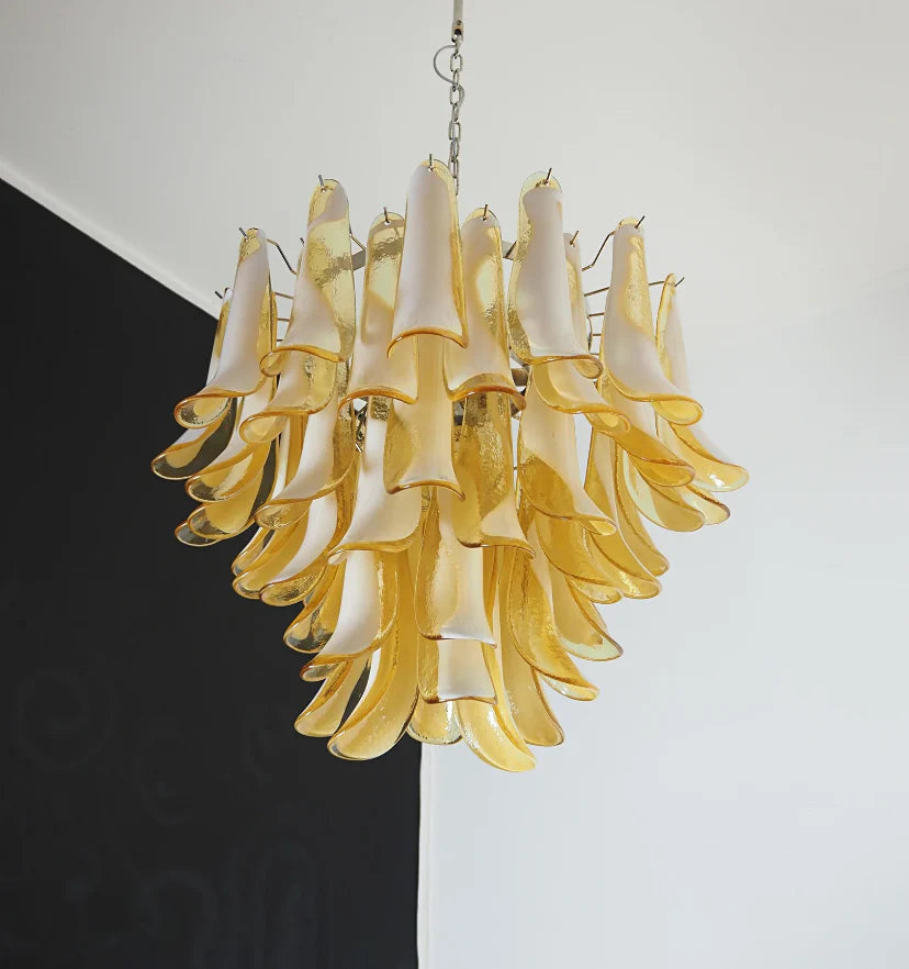 Amber Glass Murano Petals Chandelier - NexioPick