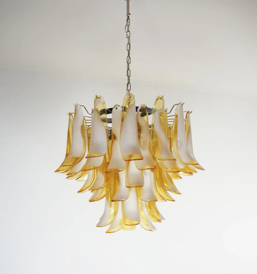 Amber Glass Murano Petals Chandelier - NexioPick