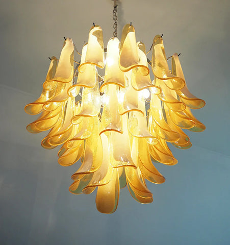 Amber Glass Murano Petals Chandelier - NexioPick