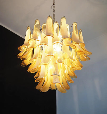 Amber Glass Murano Petals Chandelier - NexioPick