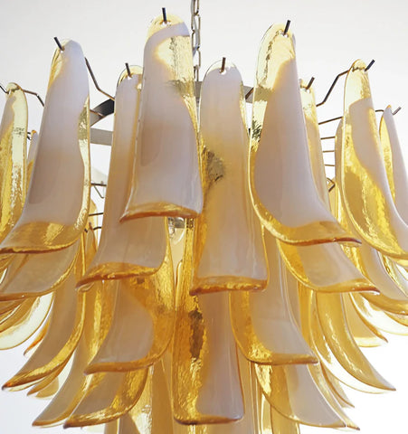 Amber Glass Murano Petals Chandelier - NexioPick