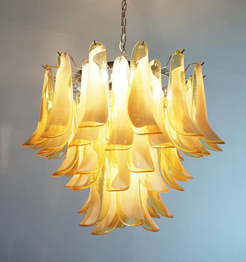 Amber Glass Murano Petals Chandelier - NexioPick