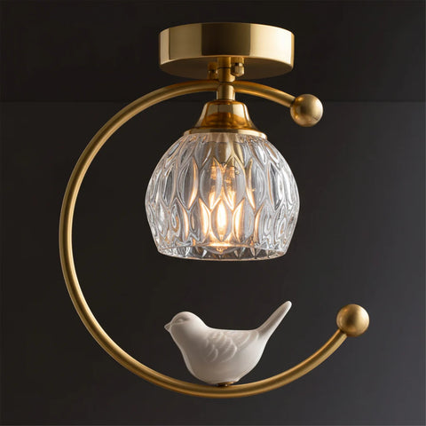 Ceramic Bird Ceiling Lamp