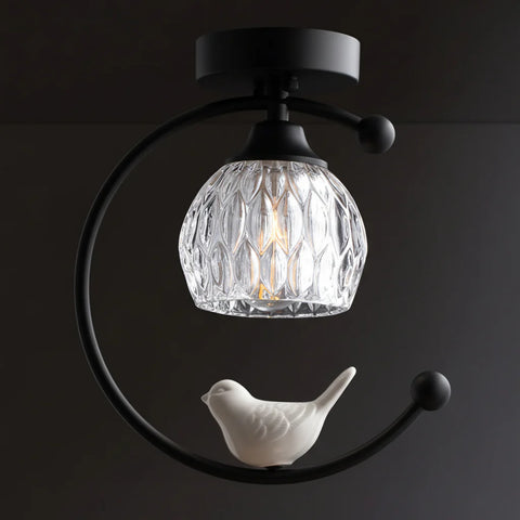 Ceramic Bird Ceiling Lamp