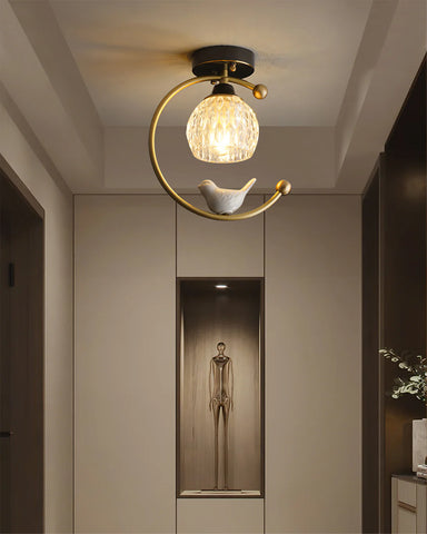 Ceramic Bird Ceiling Lamp