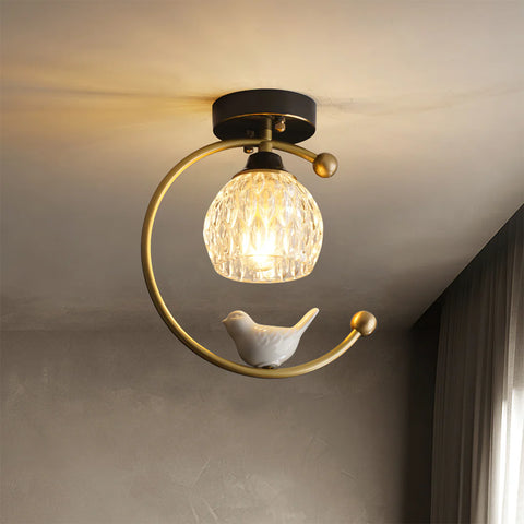 Ceramic Bird Ceiling Lamp