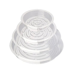 4-Size Clear Plant Saucers – Multi-Pack Drip Trays for Indoor & Outdoor Use (5 of Each Size)