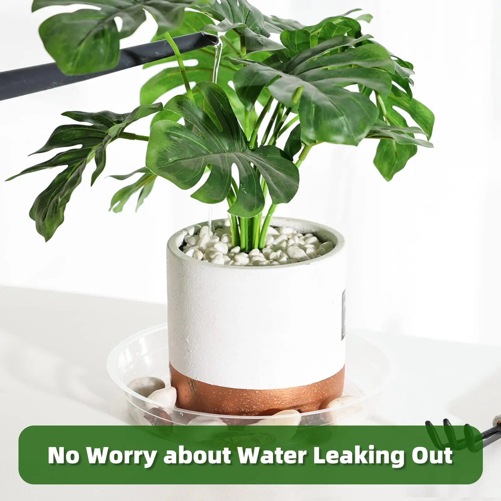 4-Size Clear Plant Saucers – Multi-Pack Drip Trays for Indoor & Outdoor Use (5 of Each Size)