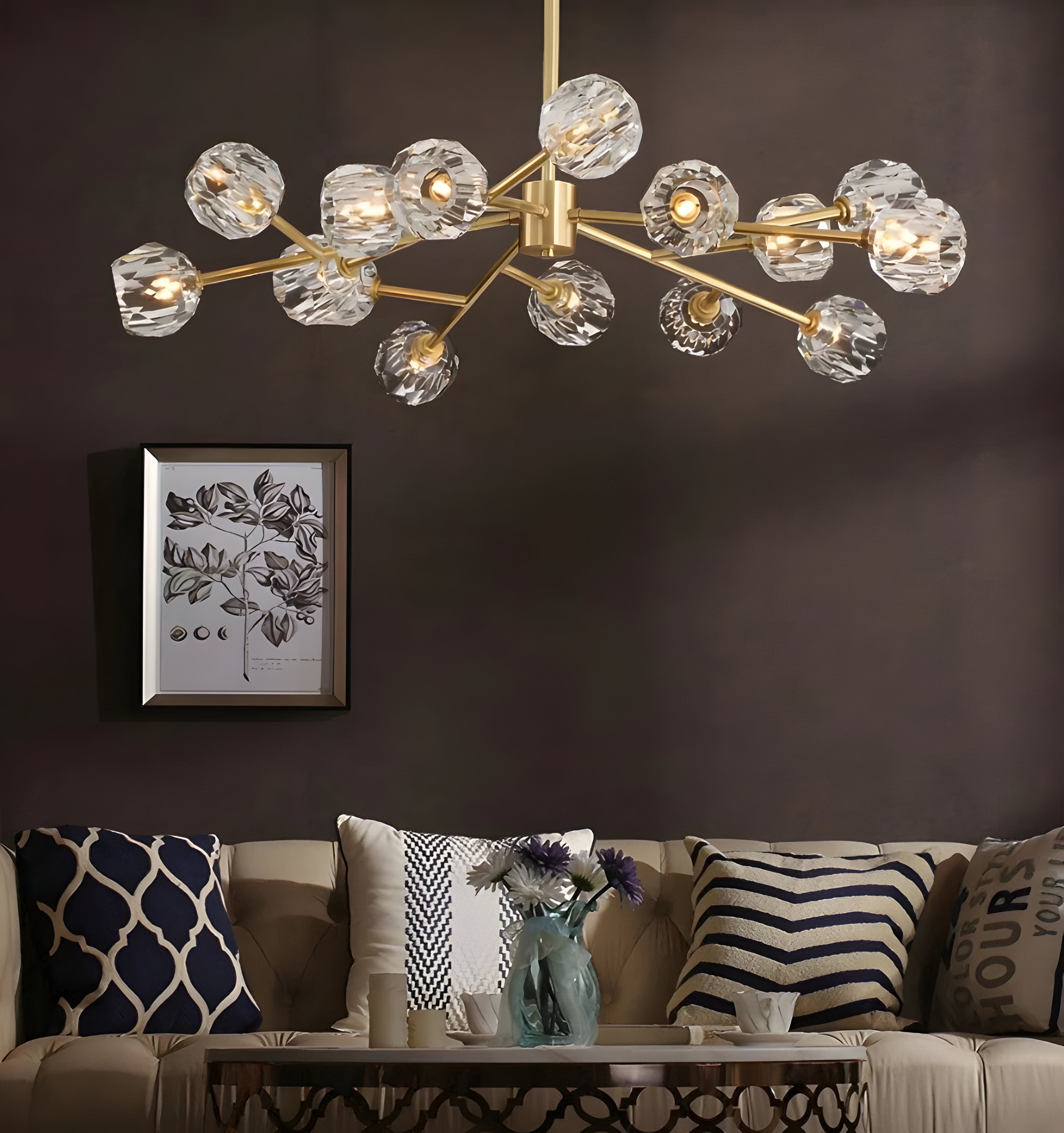 Crystal Ball Round Cluster Chandelier - NexioPick