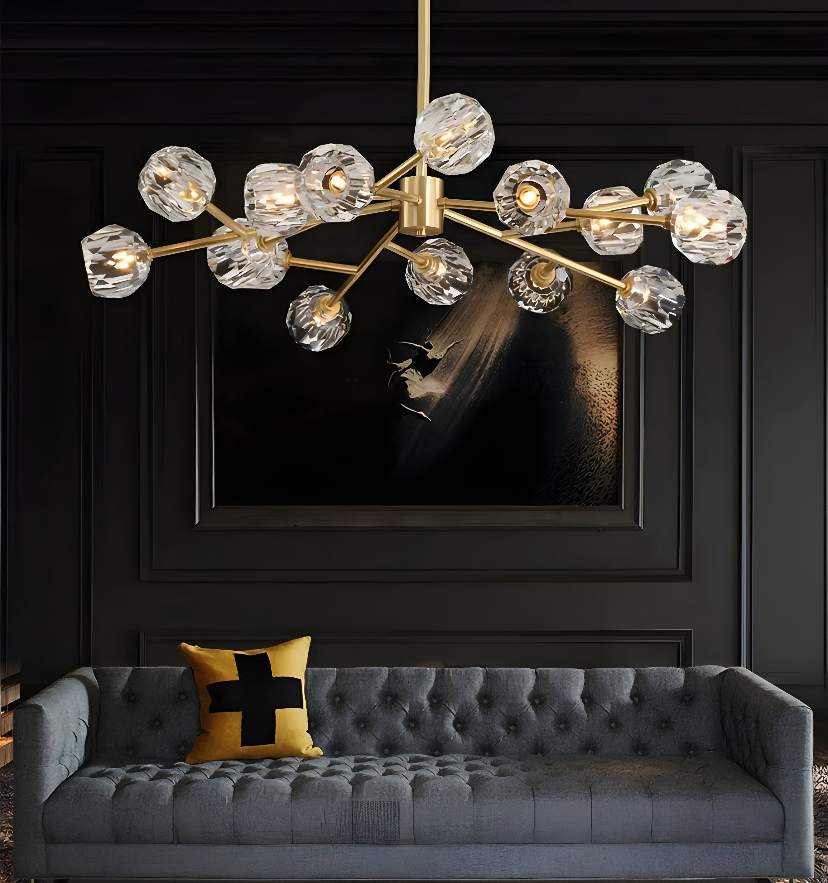 Crystal Ball Round Cluster Chandelier - NexioPick