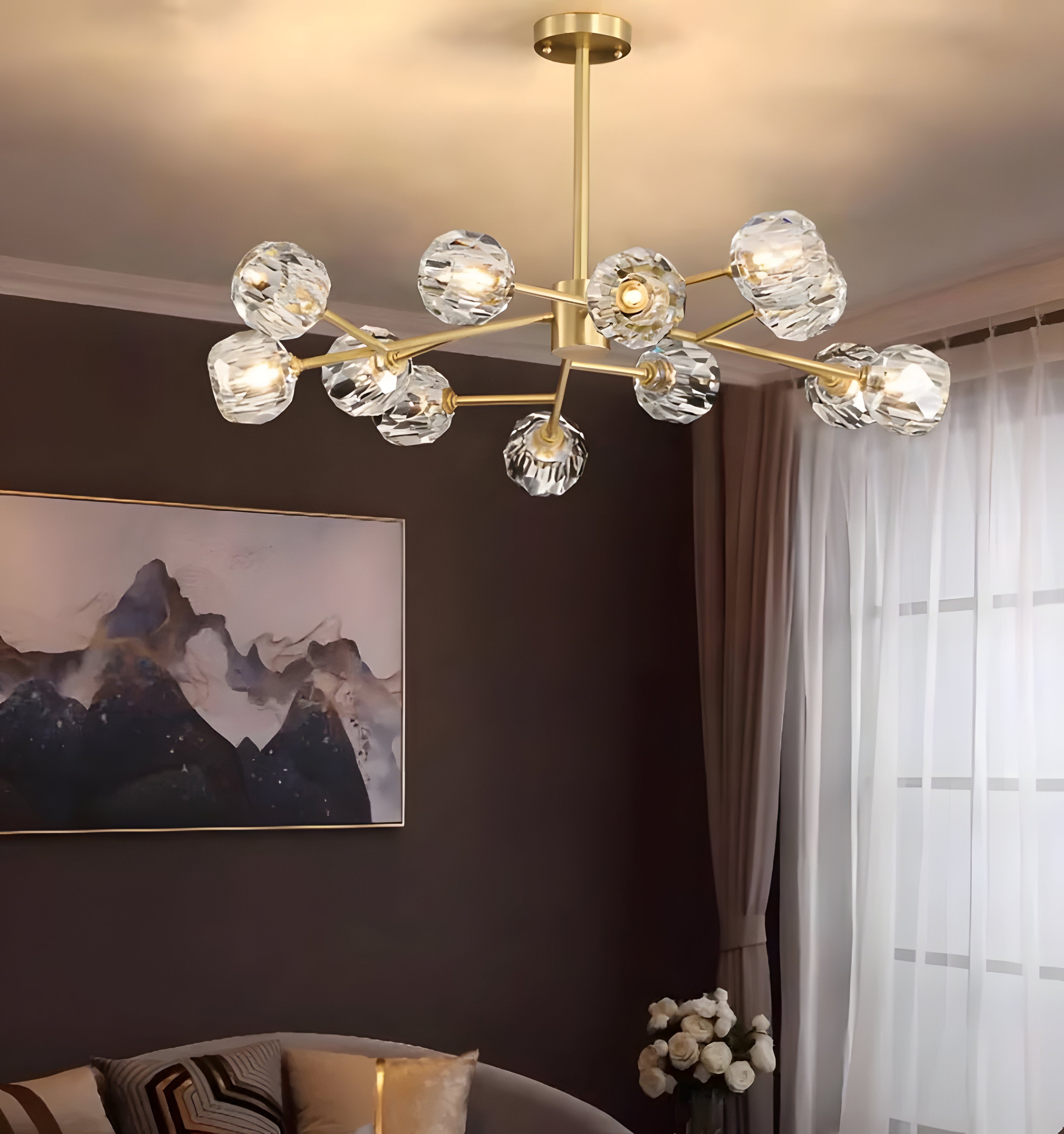 Crystal Ball Round Cluster Chandelier - NexioPick