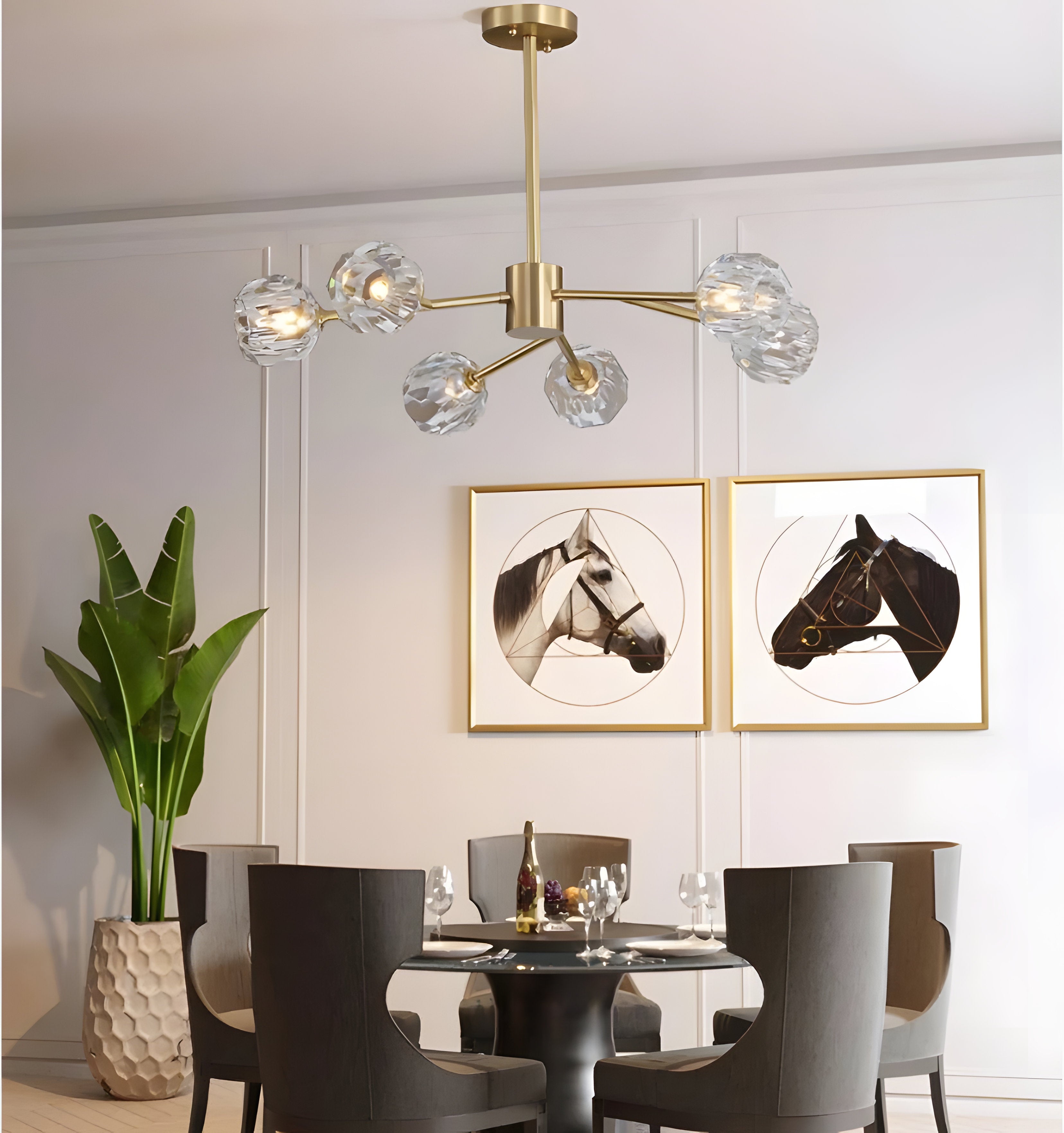 Crystal Ball Round Cluster Chandelier - NexioPick