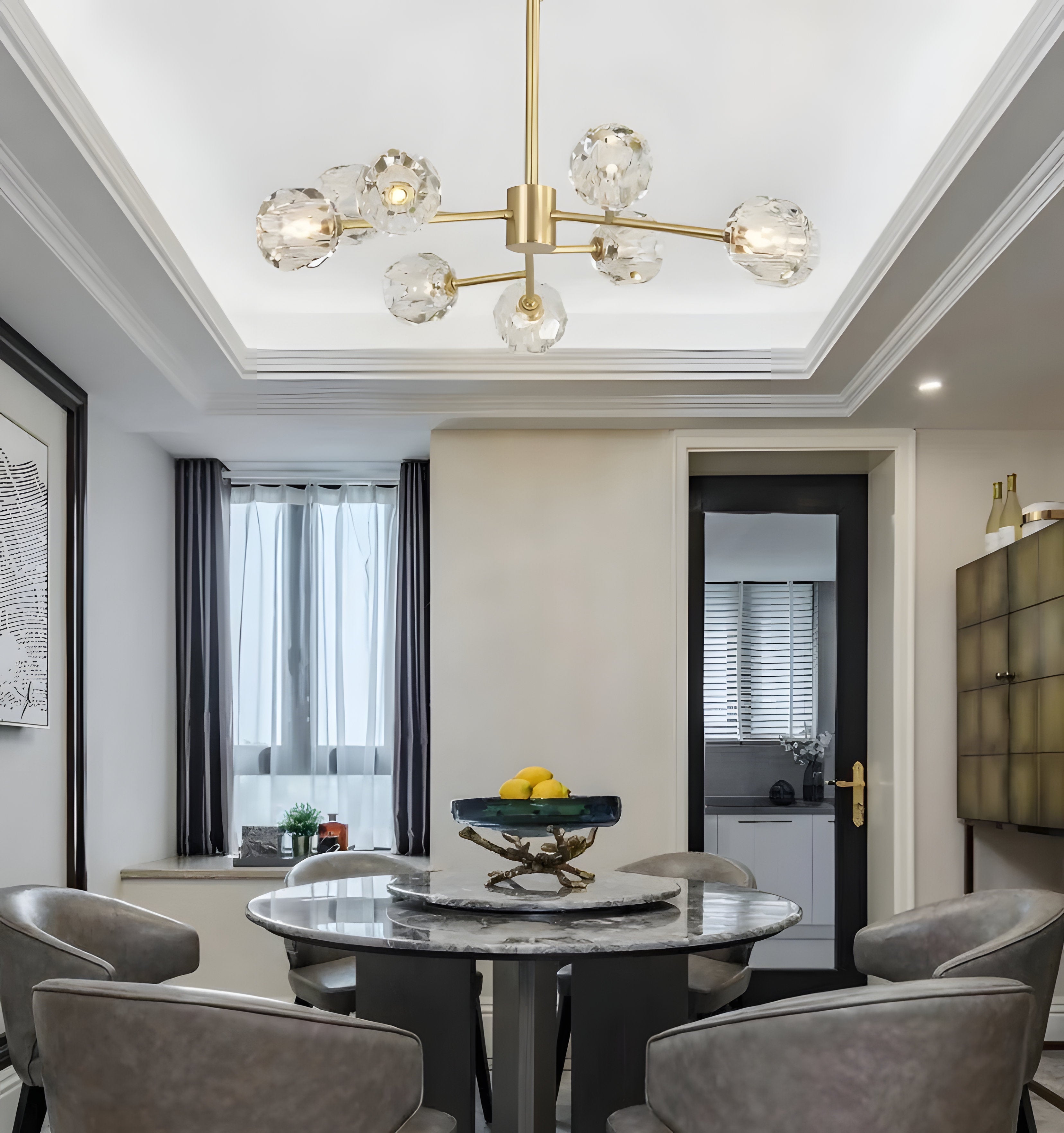 Crystal Ball Round Cluster Chandelier - NexioPick