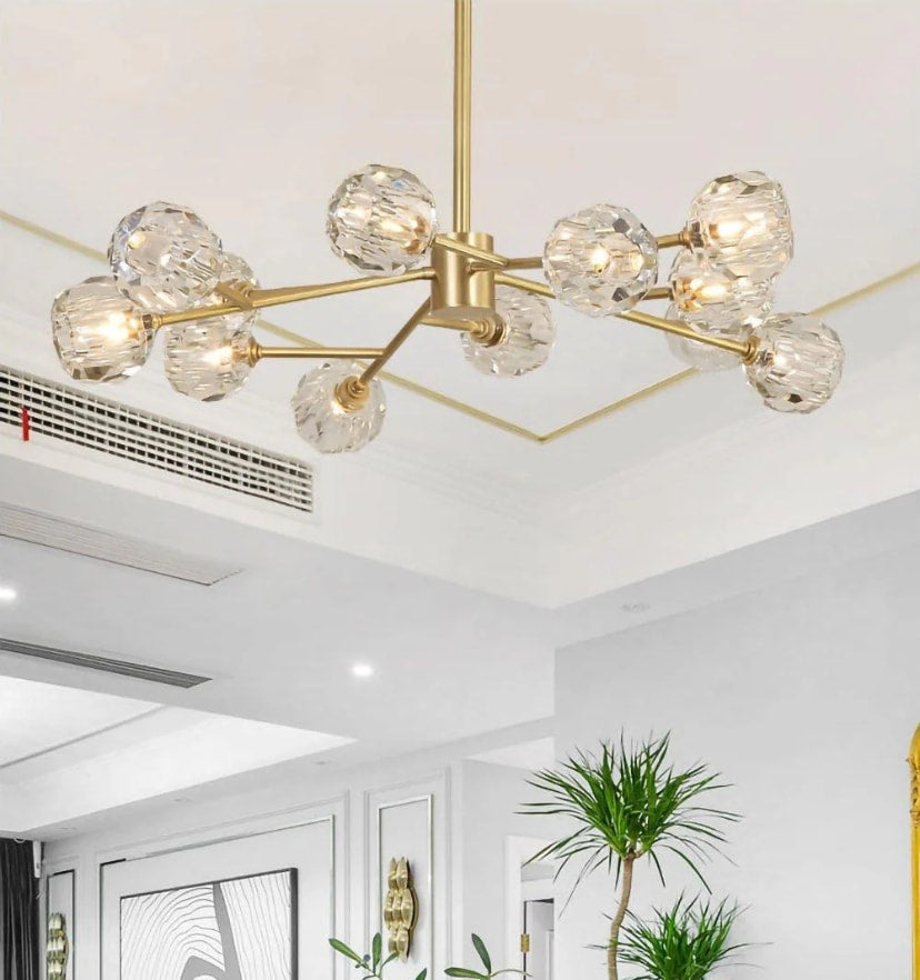 Crystal Ball Round Cluster Chandelier - NexioPick