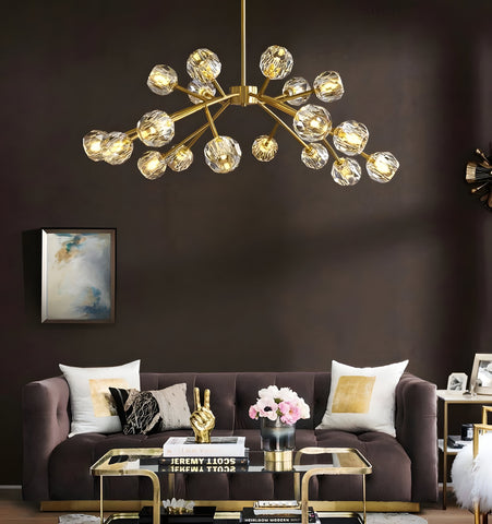 Crystal Ball Round Cluster Chandelier - NexioPick