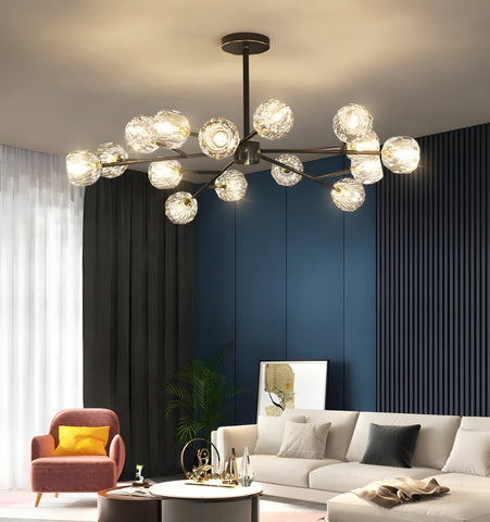 Crystal Ball Round Cluster Chandelier - NexioPick