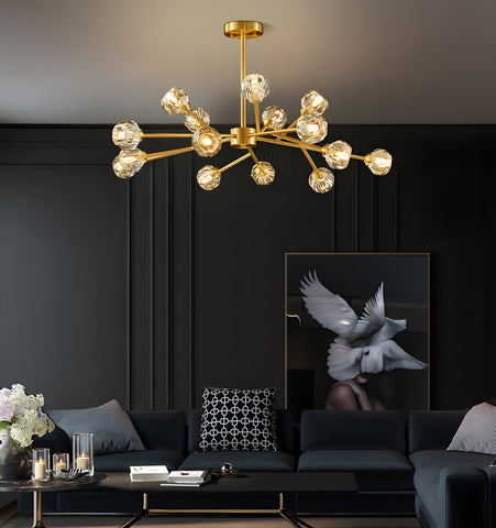 Crystal Ball Round Cluster Chandelier - NexioPick