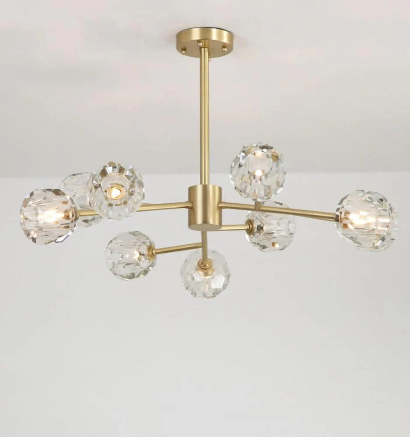 Crystal Ball Round Cluster Chandelier - NexioPick